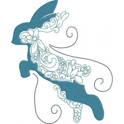 Stickdatei - Blumiger Osterhase 4